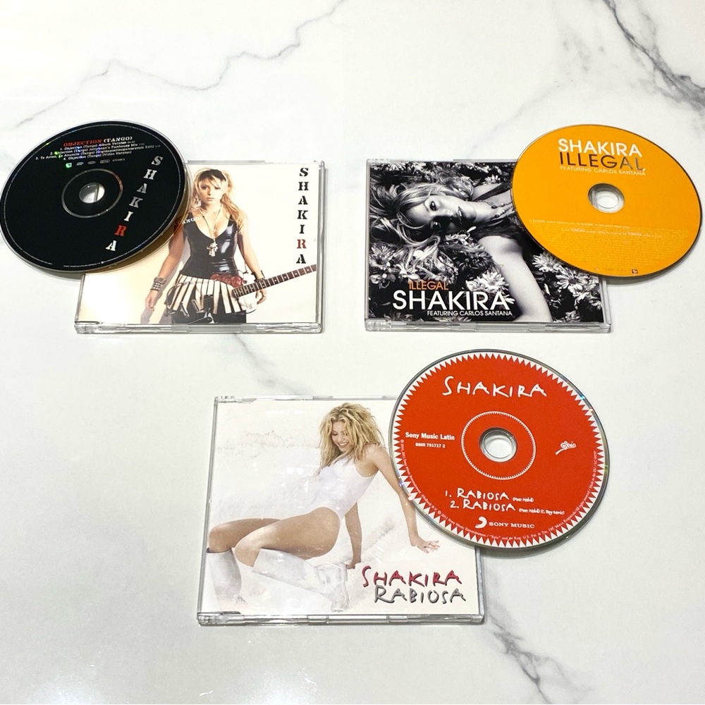 Rare Shakira CD Lot Music Single Maxi Objection (Tango) Illegal Rabiosa (3 CDs)